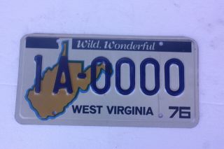 1976 Bicentennial West Virginia Sample License Plate