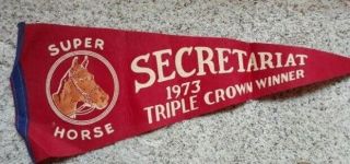 Red Secretariat Banner From 1973 Arlington Invitational Horse Racing
