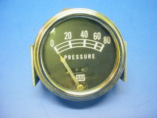Vintage Stewart Warner Oil Pressure Gauge 0 - 80,  2 1/8 " Size