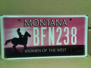 Women Of The West Elizabeth Custer Library And Museum Montana License Plate