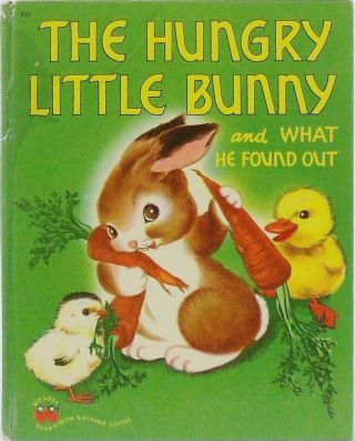 Vintage Wonder Book The Hungry Little Bunny Rabbit Irma Wilde
