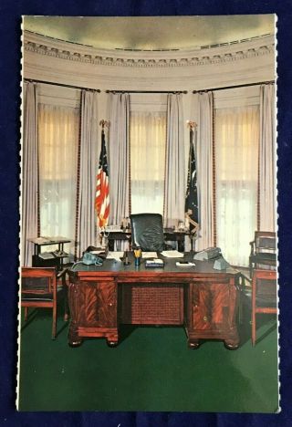 The Oval Office In The White House Vintage Postcard Washington Dc 5.  5 X 3.  5