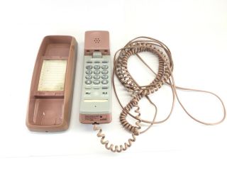 Vintage - Ge - Single Line Corded Phone - Mauve - Touch Tone