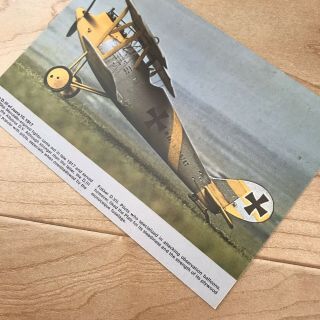 1917 German Pfalz D III Airplane Vintage Postcard WWII Chrome Collectors Series 2