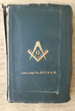 Vintage Masonic Edition Holy Bible Illustrated 1940 Aj Holman Company; Kelchner
