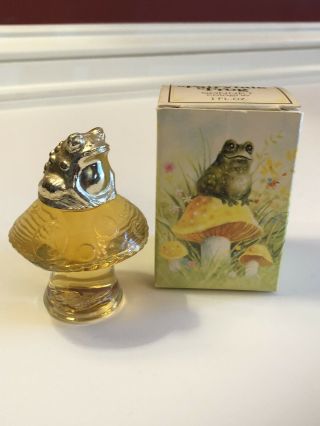 Vintage Avon Fairytale Frog On Mushroom Sonnet Cologne 1 Oz Full Bottle