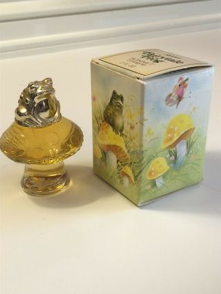 Vintage Avon Fairytale Frog on Mushroom Sonnet Cologne 1 oz Full Bottle 3