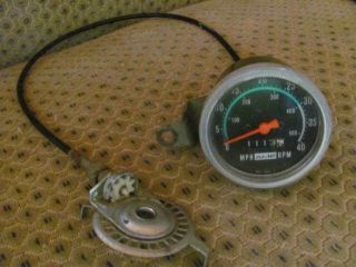 Vintage Amf Bike Speedometer & Rpms Cable Drive Japan
