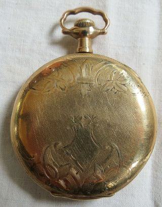 Illinois 405 Timekeeper Pocket Watch 17j 12s OF 25y GF Case Vtg Antique 3