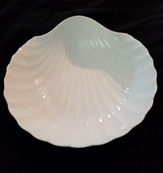Vintage Studio Nova White Clam Shell Scalloped Serving Bowl Dish