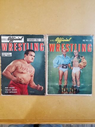 Nwa Official Wrestling Magazines - June & February 1952