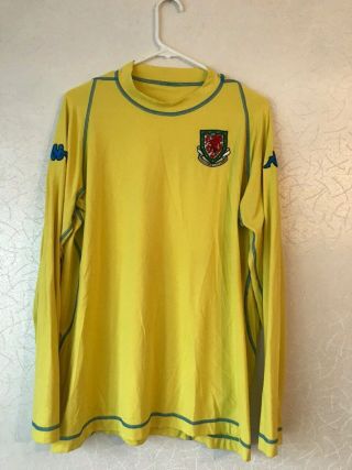 Wales Away Vintage Kappa Shirt Jersey Long Sleeve Size Xxl