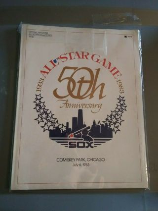 1983 Chicago White Sox All - Star Game 50th Anniversary Official Program Comisky