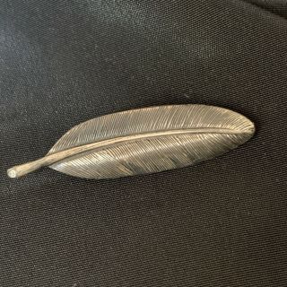 Vintage Sterling Silver Leaf Brooch Pin By Beau 2 " X.  5 ",  925 Sterling Leaf