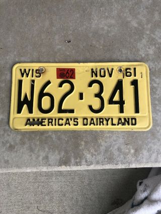 License Plate Vintage Wisconsin America 