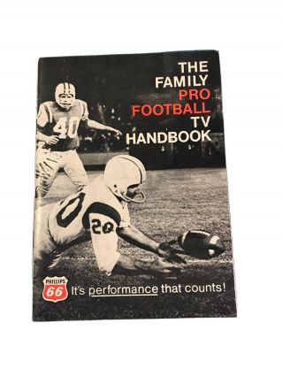 1968 Nfl Afl Pro Football Tv Handbook Phillips 66,  Roster Schedule Facts
