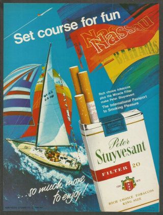 Peter Stuyvesant Cigarettes - Nassau,  Bahamas - 1982 Vintage Print Ad