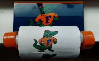 Florida Gators Toilet Paper Holder And Toilet Paper Roll.  Vintage