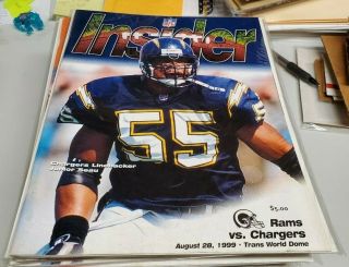 Nfl Gameday Program - Los Angeles Rams Vs.  San Diego Chargers Aug 28 1999