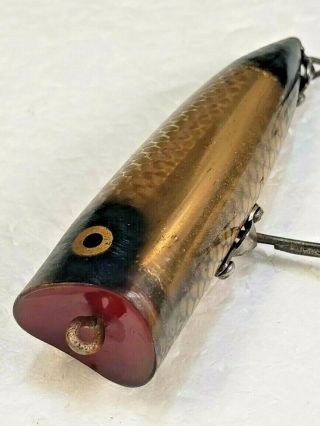 Heddon Chugger Spook Fish Flash,  Gold Reflector,  Black Scale Ff,  Gb,  Ex Minus
