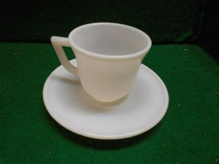 Set Of 9 Vtg Glass White Moderntone Demitasse Cups And Saucers Childs Dishes