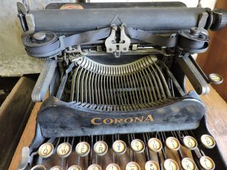 Antique Corona Model 3 Small Metal Typewriter (H) 3