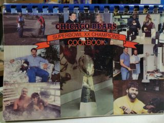 1986 Chicago Bears Bowl Xx Cook Book Mike Ditka Jim Mcmahon Walter Payton