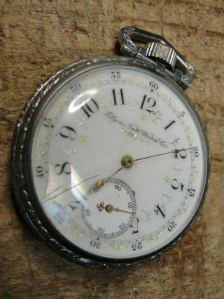 Antique Elgin National Watch Company 7 Jewel Pocket Watch
