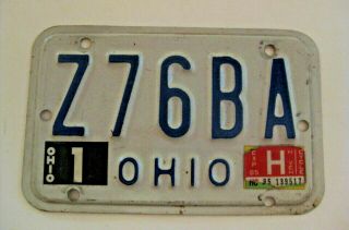 Vintage 1985 Ohio Motorcycle License Plate Check Out All Our License Plates