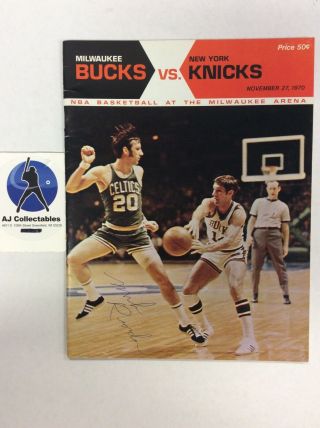 Vintage Milwaukee Bucks Vs York Knicks Program Unmarked Scorecard 11/27/70