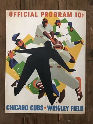 1963 Baseball Program Los Angeles Dodgers @ Chicago Cubs,  Wrigley Field