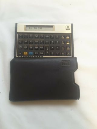 Vintage Hp 12c Financial Rpn Business Calculator With Case Sleeve Made In Usa