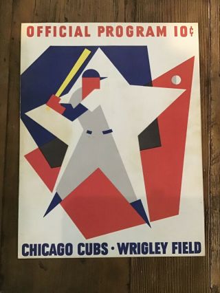 1964 Baseball Program Houston Colt 45’s @ Chicago Cubs,  Ernie Banks Hr