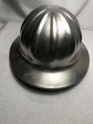 Vintage Superlite Usa Aluminum Hard Hat Safety Helmet Silver With Liner