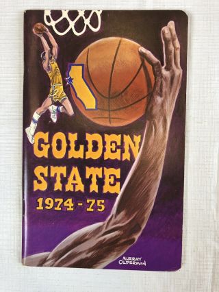 1974 - 75 Golden State Warriors Media Guide Yearbook Rick Barry 1975 Nba Champ
