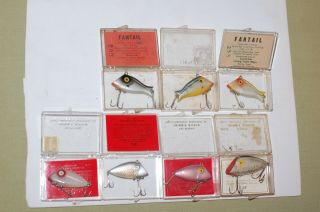 Swimmin Minnow By Tackle Industries & Fantail By Speed - Cast Mfgrs.  7 Total