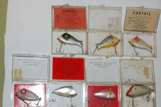 Swimmin Minnow by Tackle Industries & Fantail by Speed - Cast Mfgrs.  7 total 2