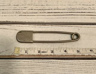 Vintage Giant Safety Pin - Silver Tone - Jumbo Size