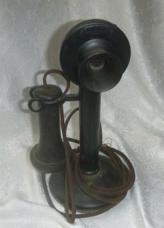 Antique 337 American Tel & Tel Co.  Electric Candle Stick Telephone Bell Co