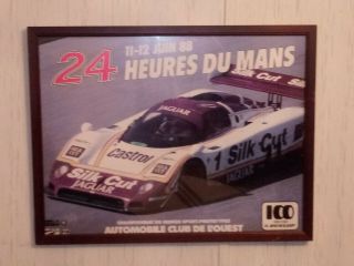 1988 24 Heures Du Mans Vintage Advertising Race Poster 17 " X 22 " Framed