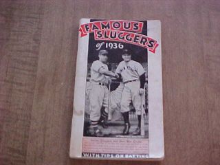 1936 Louisville Slugger Famous Baseball Yearbook (mel Ott & Lou Gehrig Cover)