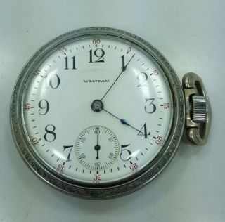 Antique Waltham 18s 17j Grade 825 Pocket Watch C.  1907