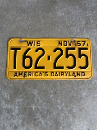 License Plate Vintage Wisconsin America 