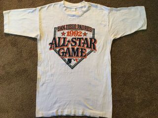 Vintage 1992 Mlb All Star Game Tee Shirt Large San Diego Padres Baseball 90s Sd