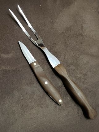 Vintage Cutco 20 And 27 Knife Fork Brown Handle