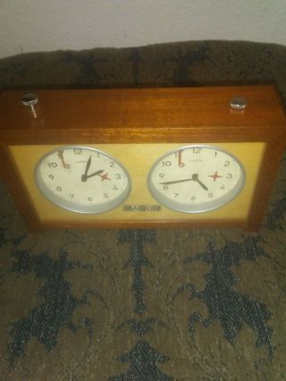 Vintage Garde Wood Chess Clock/ Timer - Made In Germany.