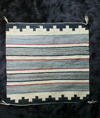 Antique Navajo Rug Striped Blanket Native American Indian Vintage Textile 29x 29