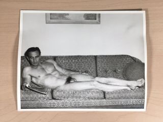 Casual Male Nude At Home,  Western Photography Guild,  Eddie Williams,  1969 Print