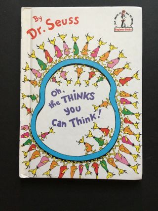 Oh,  The Thinks You Can Think Dr.  Suess Vintage 1975 Hardcover Book