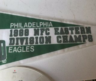 1988 Philadelphia Eagles NFC Eastern Division Champs NFL Felt Pennant 2
